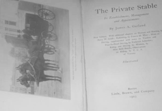 GARLAND WRITES “THE PRIVATE STABLE”